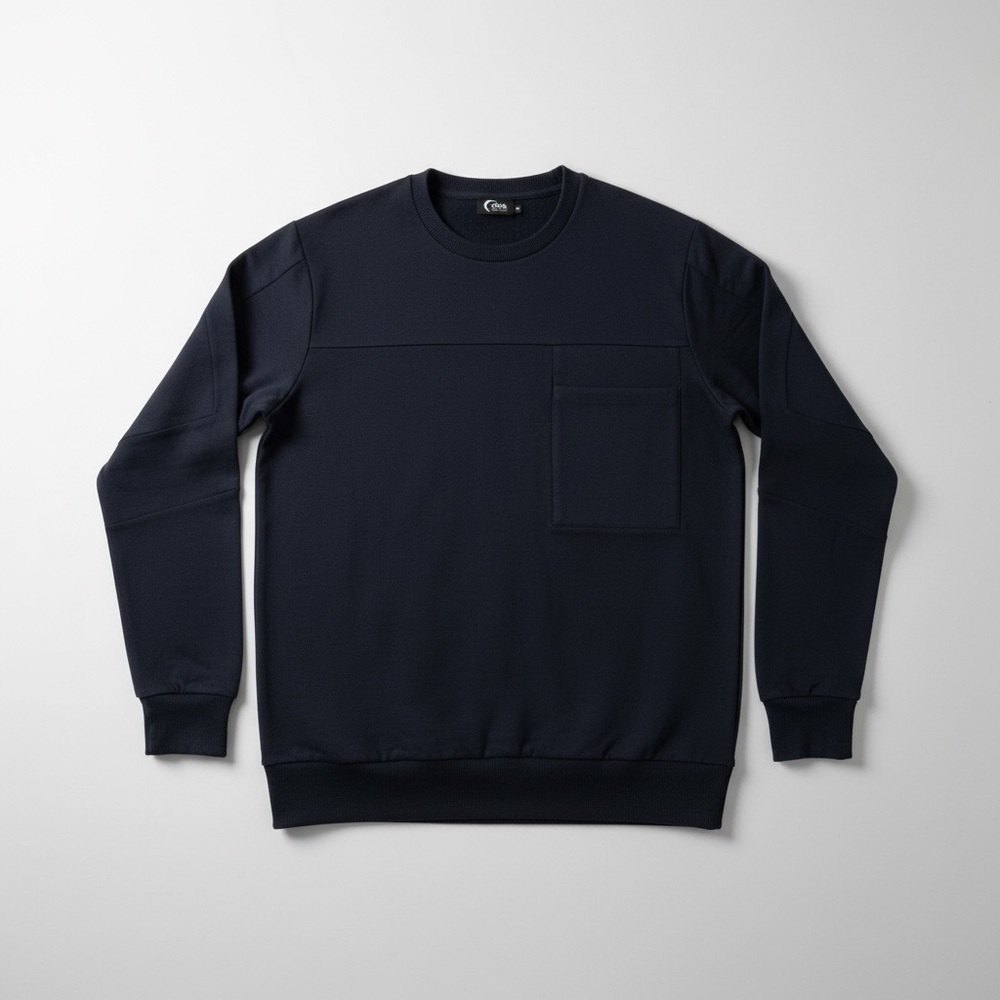 ZYIA Men's Deep Blue Crewneck Sweater